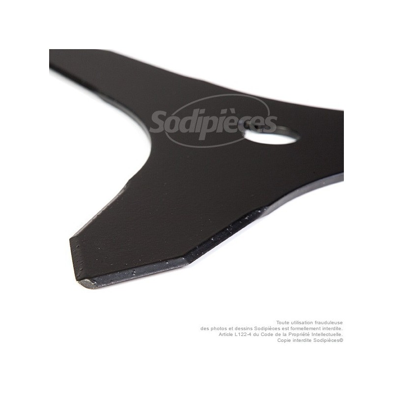 Lame 3 dents. Ø 300 mm. Al 20 mm. Ep 3 mm.