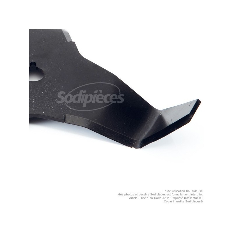 Lame 3 dents recourbées. Ø 300 mm. Al 20 mm. Ep 4 mm