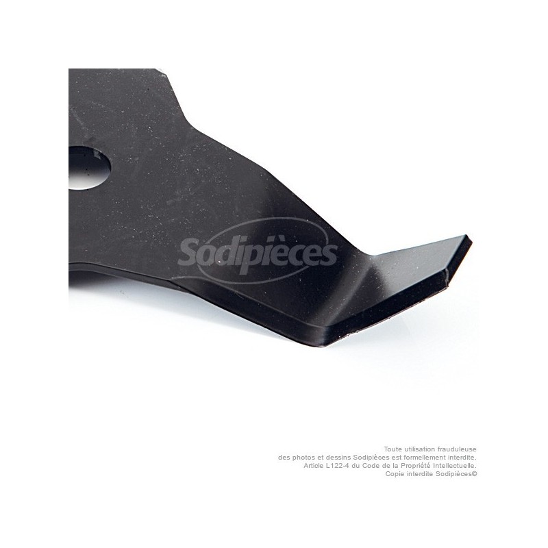 Lame 3 dents recourbées. Ø 300 mm. Al 25,4 mm. Ep 4 mm.