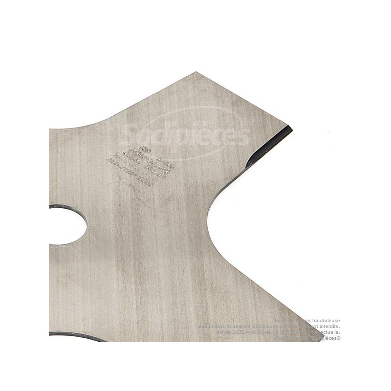 Lame 4 dents. Ø 250 mm. Al 25,4 mm. Ep 2 mm.