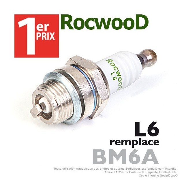 Bougie type BM6A. 1er Prix Rocwood. L6