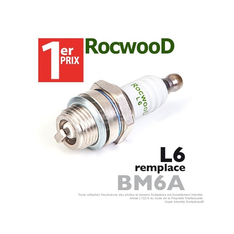 Bougie type BM6A. 1er Prix Rocwood. L6
