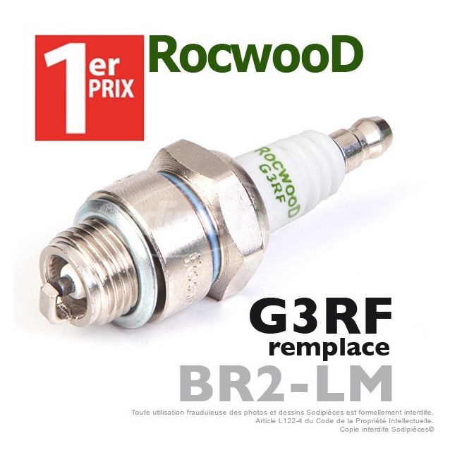 Bougie type BR2LM. 1er Prix Rocwood. G3RF