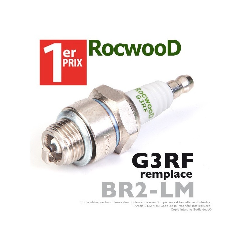 Bougie type BR2LM. 1er Prix Rocwood. G3RF