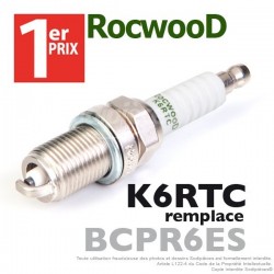 Bougie type BCPR6ES. 1er Prix Rocwood. K6RTC