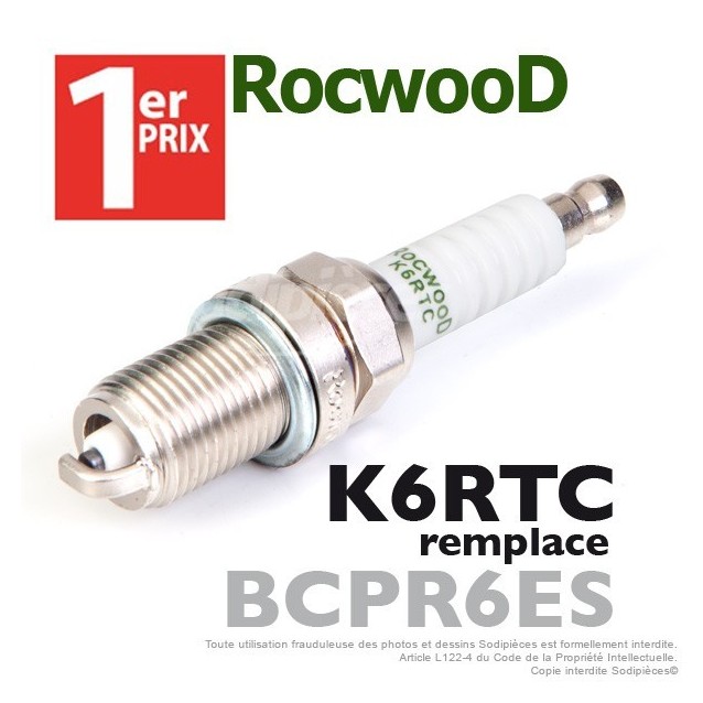 Bougie type BCPR6ES. 1er Prix Rocwood. K6RTC