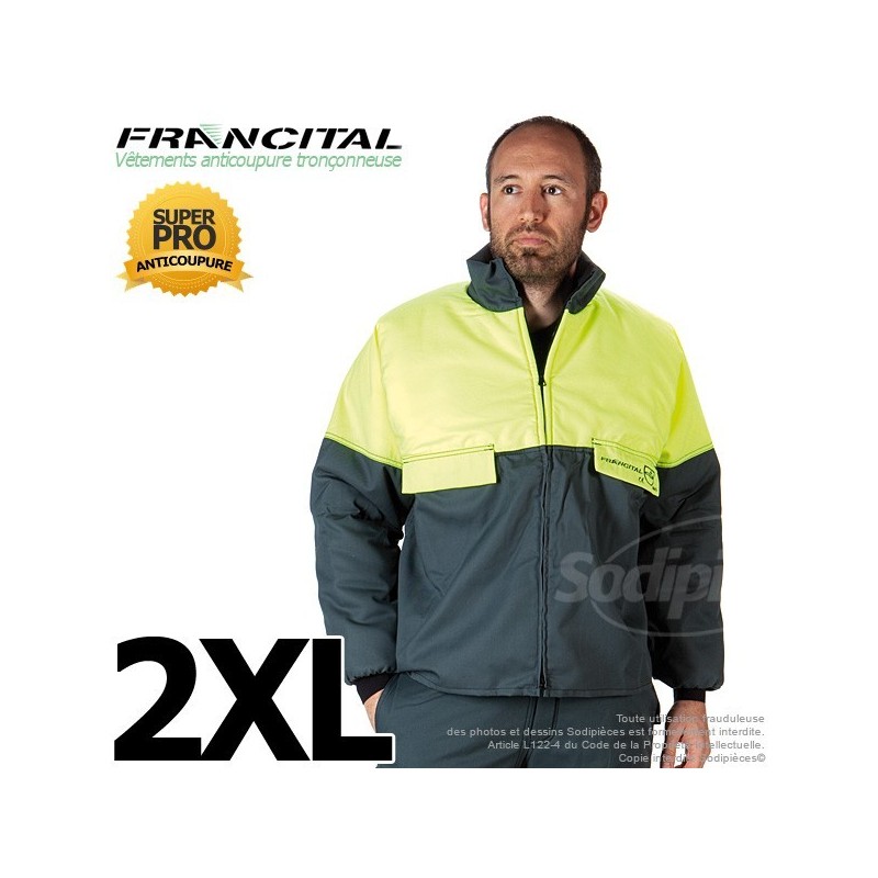 Veste anticoupure tronçonneuse. Francital. Taille XXL