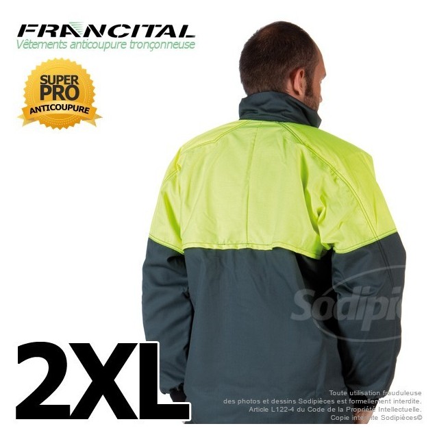 Veste anticoupure tronçonneuse. Francital. Taille XXL