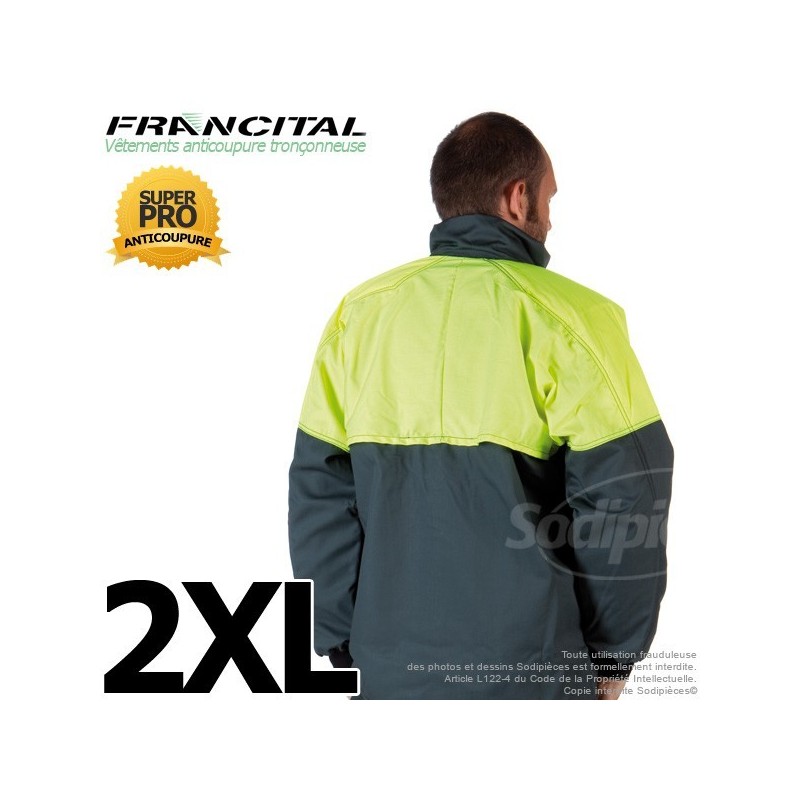 Veste anticoupure tronçonneuse. Francital. Taille XXL