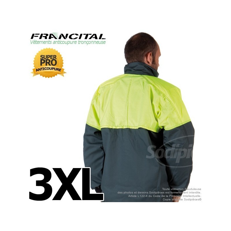 Veste anticoupure tronçonneuse. Francital. Taille XXXL