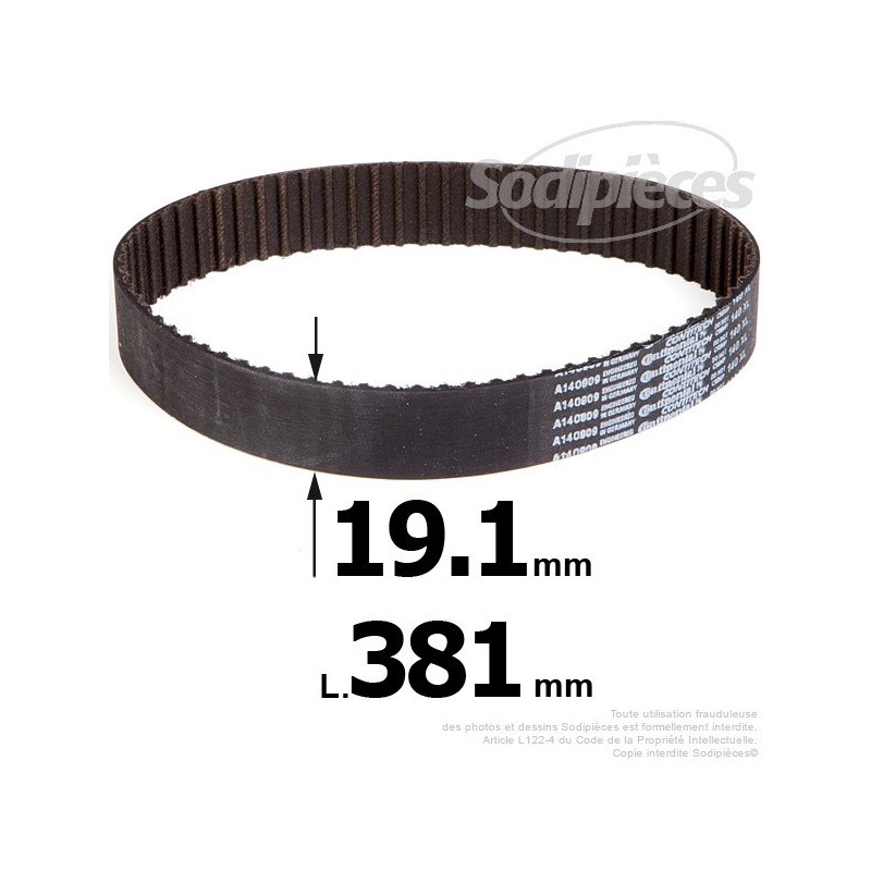 Courroie pour électro portatif 381x19,1