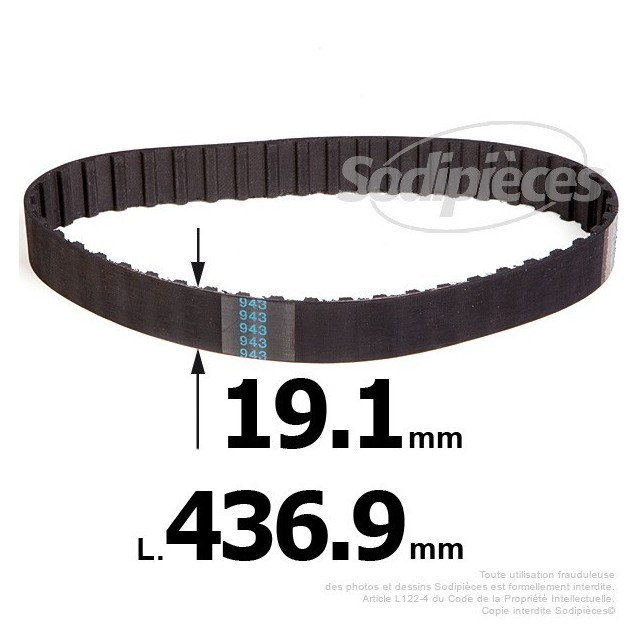 Courroie pour électro portatif 436,9x19,1