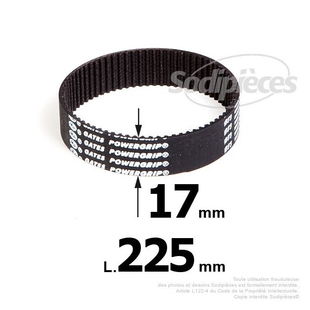 Courroie pour électro portatif 225x17