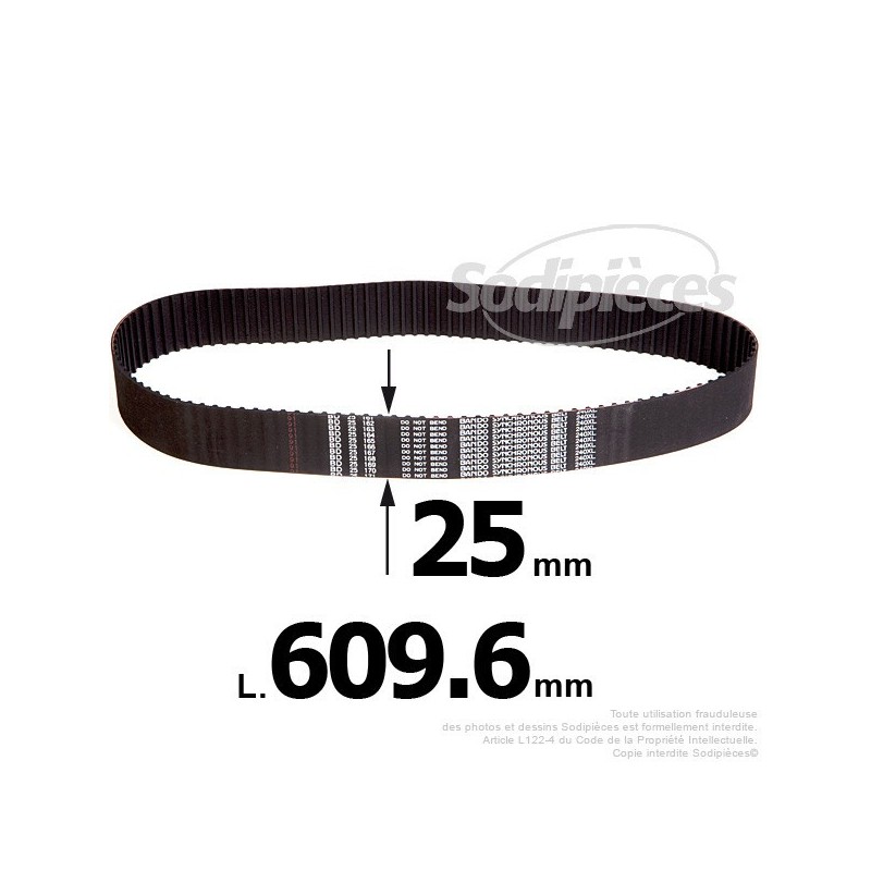 Courroie pour électro portatif 609,6x25
