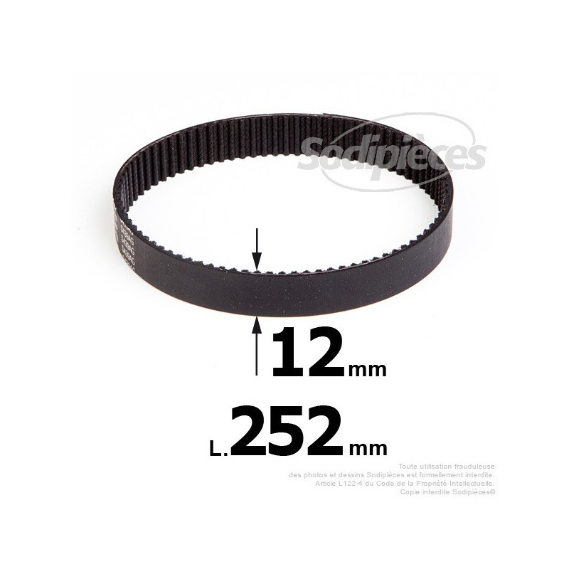 Courroie pour électro portatif 252x12