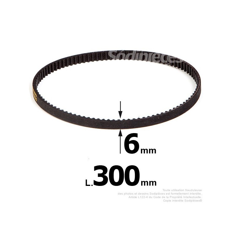 Courroie pour électro portatif 300x6