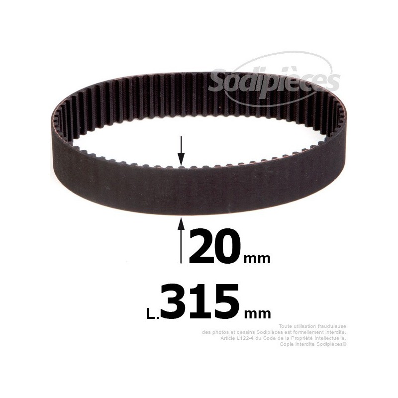 Courroie pour électro portatif 315x20