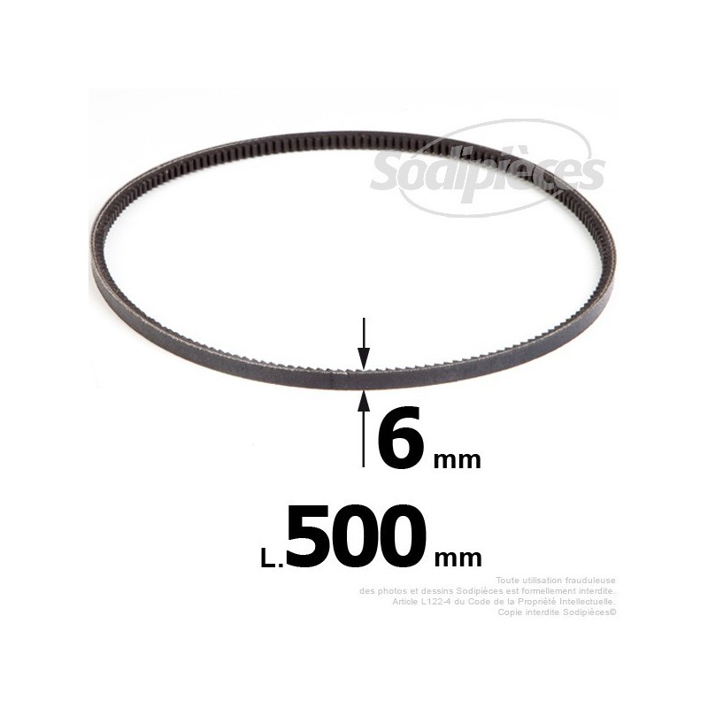 Courroie pour électro portatif 500x6