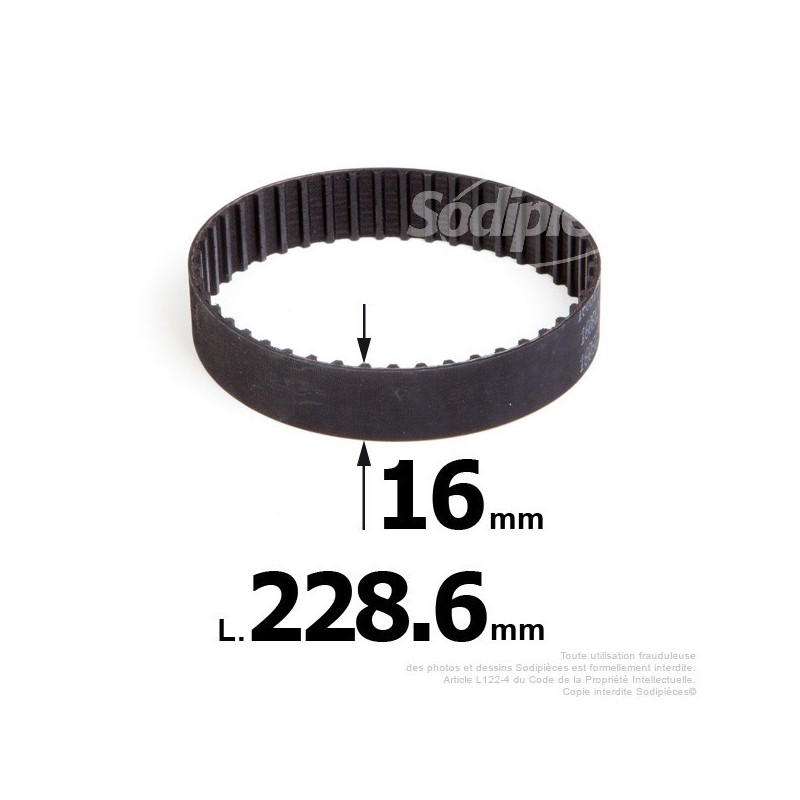 Courroie pour électro portatif 228,6x16