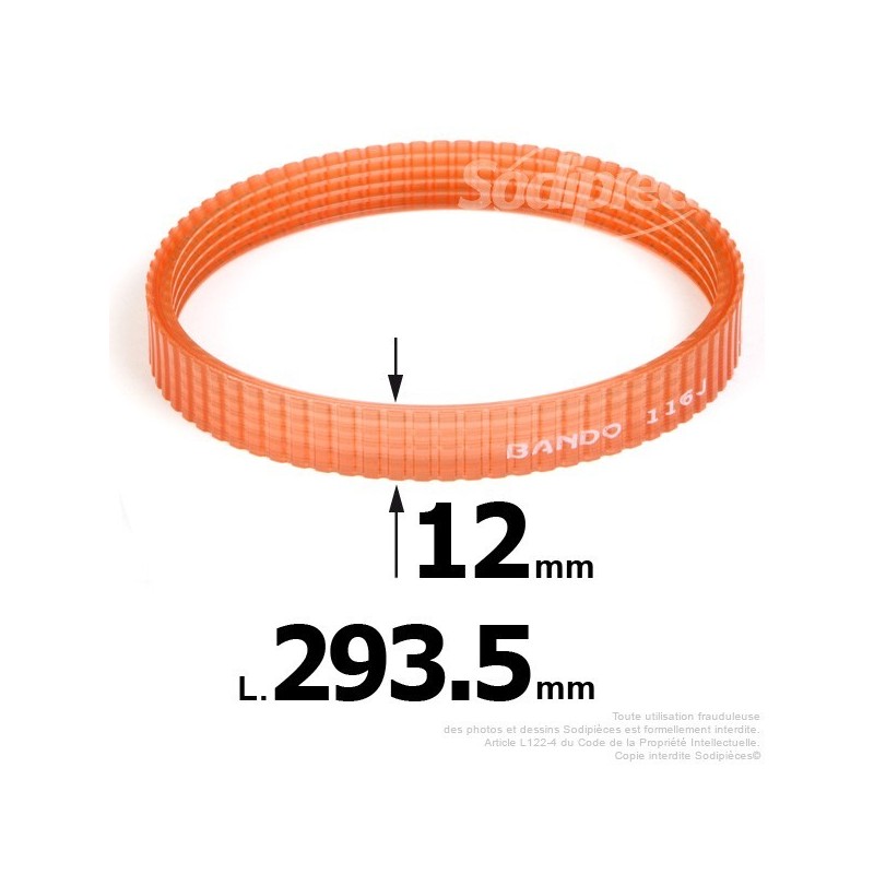 Courroie pour électro portatif 293,5x12