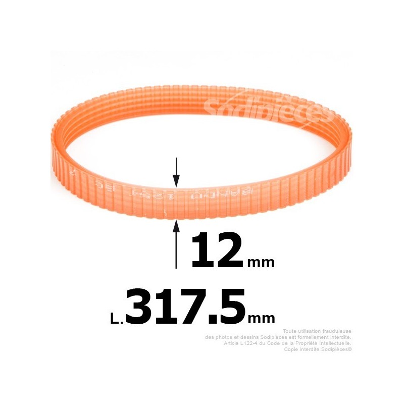 Courroie pour électro portatif 317,5x12