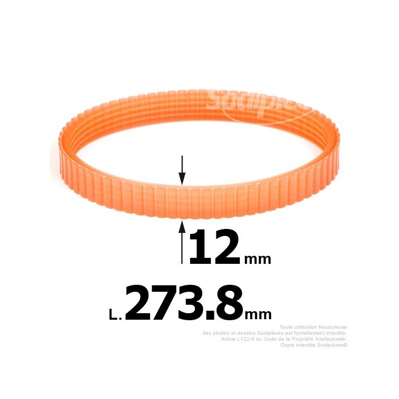 Courroie pour électro portatif 273,8x12