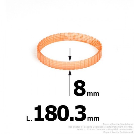 Courroie pour électro portatif 180,3x8