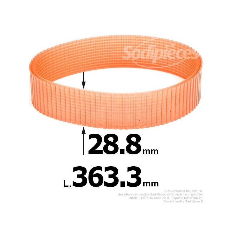 Courroie pour électro portatif 363,3x28,8