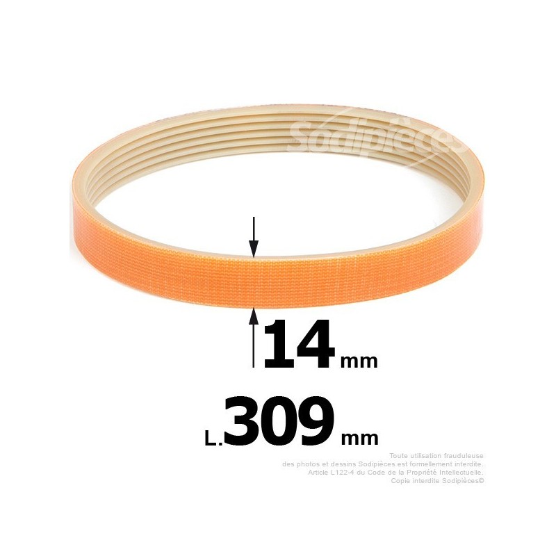 Courroie pour électro portatif 309x14