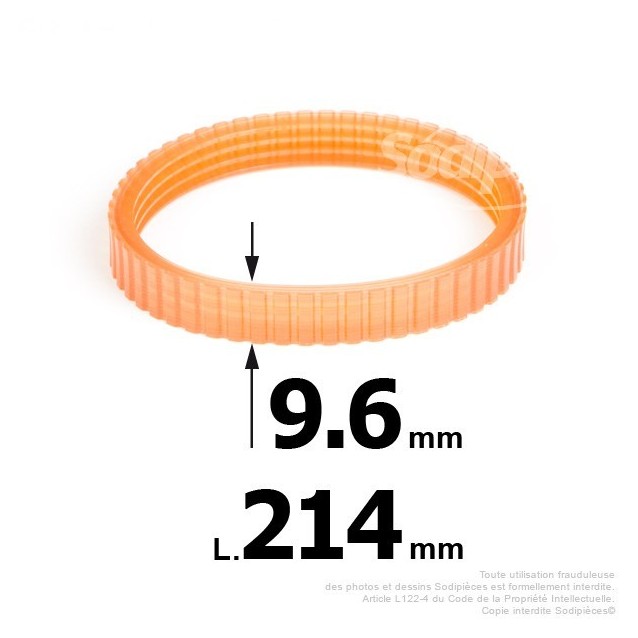 Courroie pour électro portatif 214x9,6