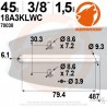 Guide tronçonneuse Kerwood. 45 cm. 3/8". 1,5 mm. 18A3KLWC