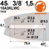 Guide tronçonneuse Kerwood. 45 cm. 3/8". 1,5 mm. 18A3KLWC Guide tronçonneuse Kerwood. 45 cm. 3/8". 1,5 mm. 18A3KLWC