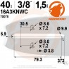 Guide tronçonneuse Kerwood. 40 cm. 3/8". 1,5 mm. 16A3KNWC