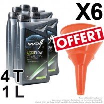 Huile moteur Agriflow 4 Temps. 1 L. SAE30. Par 6 