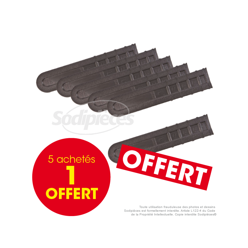 Protecteur de chaîne 51 cm. Par 5. + 1 offerte