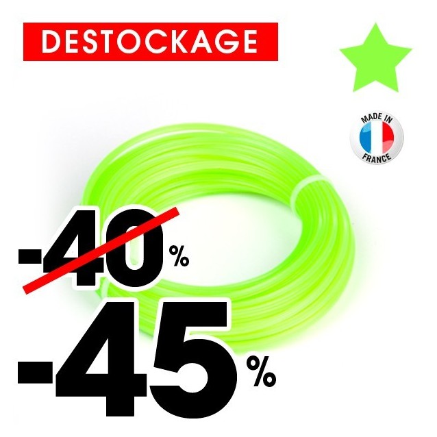 Fil à Prix Promo. Etoilé vert. Anneau 3 mm x 10 m