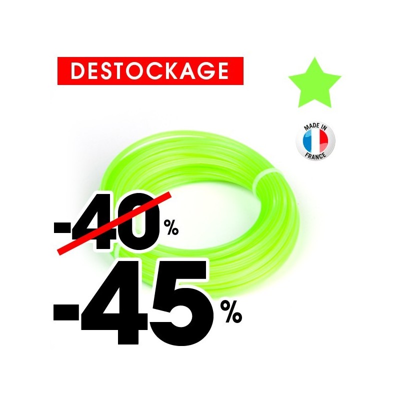 Fil à Prix Promo. Etoilé vert. Anneau 3 mm x 10 m