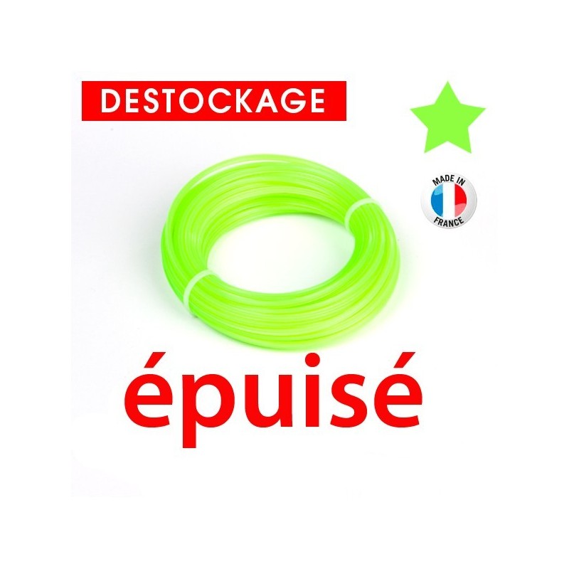 Fil à Prix Promo. Etoilé vert. Anneau 3 mm x 10 m