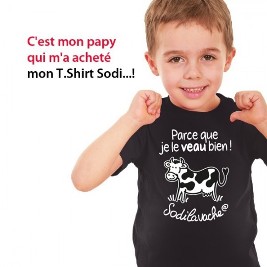 T.Shirt : " Parce que je le veau bien ! " 5/6 ans