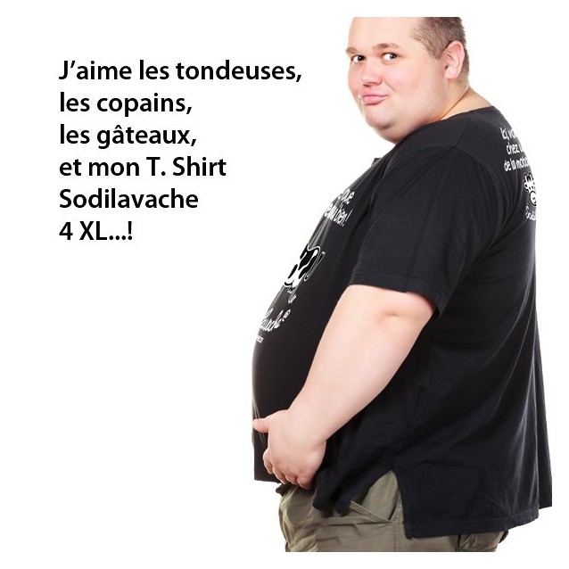 T.Shirt : " Parce que je le veau bien ! " Homme taille 4XL