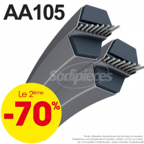 Courroie AA105 héxagonale. 13 x 10 x 2762 mm.