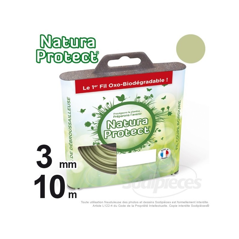 Fil débroussailleuse Natura Protect, coque rond 1,3 mm x 15 m