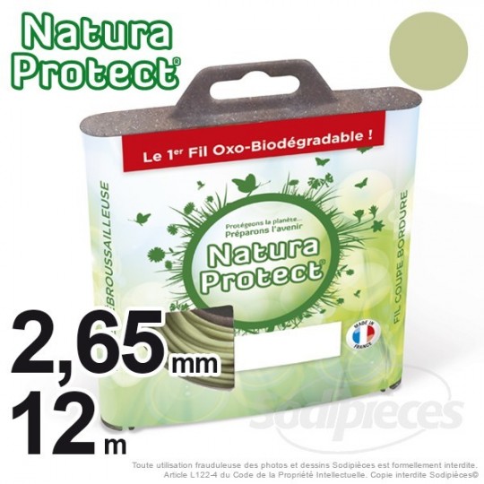 Fil débroussailleuse Natura Protect, coque rond 1,3 mm x 15 m