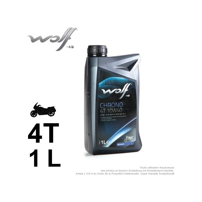 Huile 2 roues. Wolf CHRONO 4T 10W40
