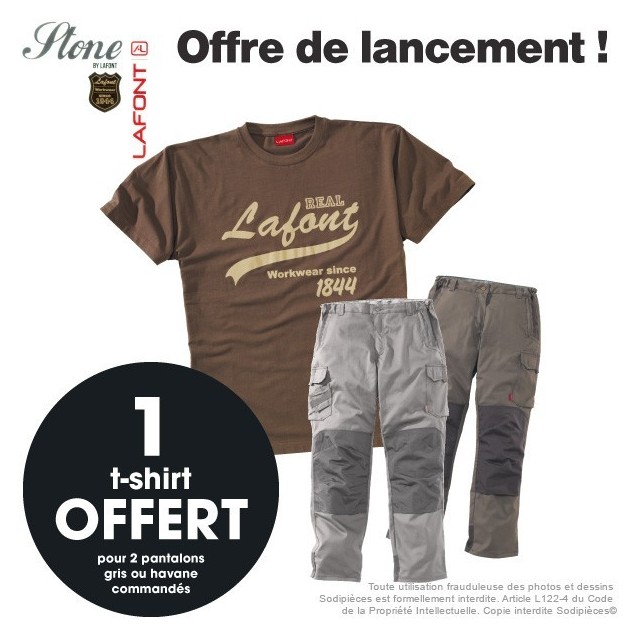 Pantalon gris. Stone by Lafont. Taille 0