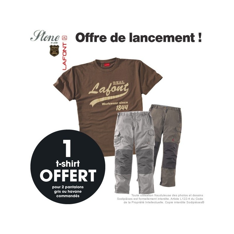 Pantalon gris. Stone by Lafont. Taille 0