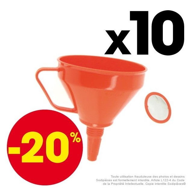 Entonnoir grand modèle avec filtre et anse. Par 10.