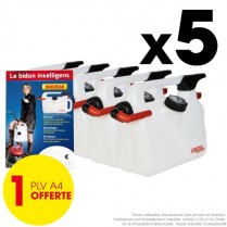 Bidon intelligent 6 litres. Par 5. Pratique, économique, écologique.