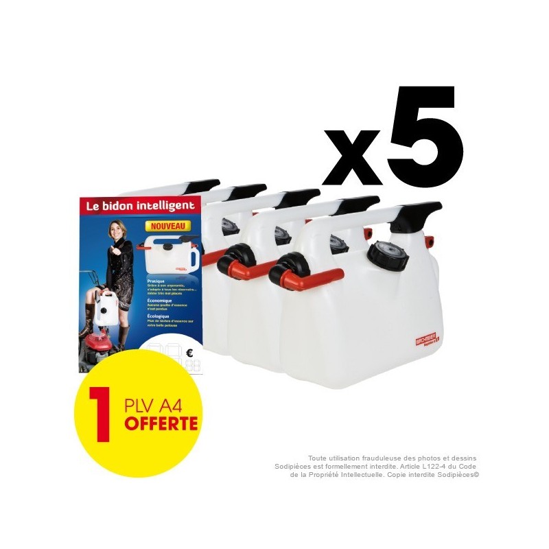 Bidon intelligent 6 litres. Par 5. Pratique, économique, écologique.
