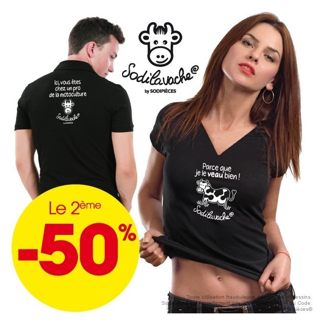 T.Shirt : " Parce que je le veau bien ! " -50% sur le 2ème